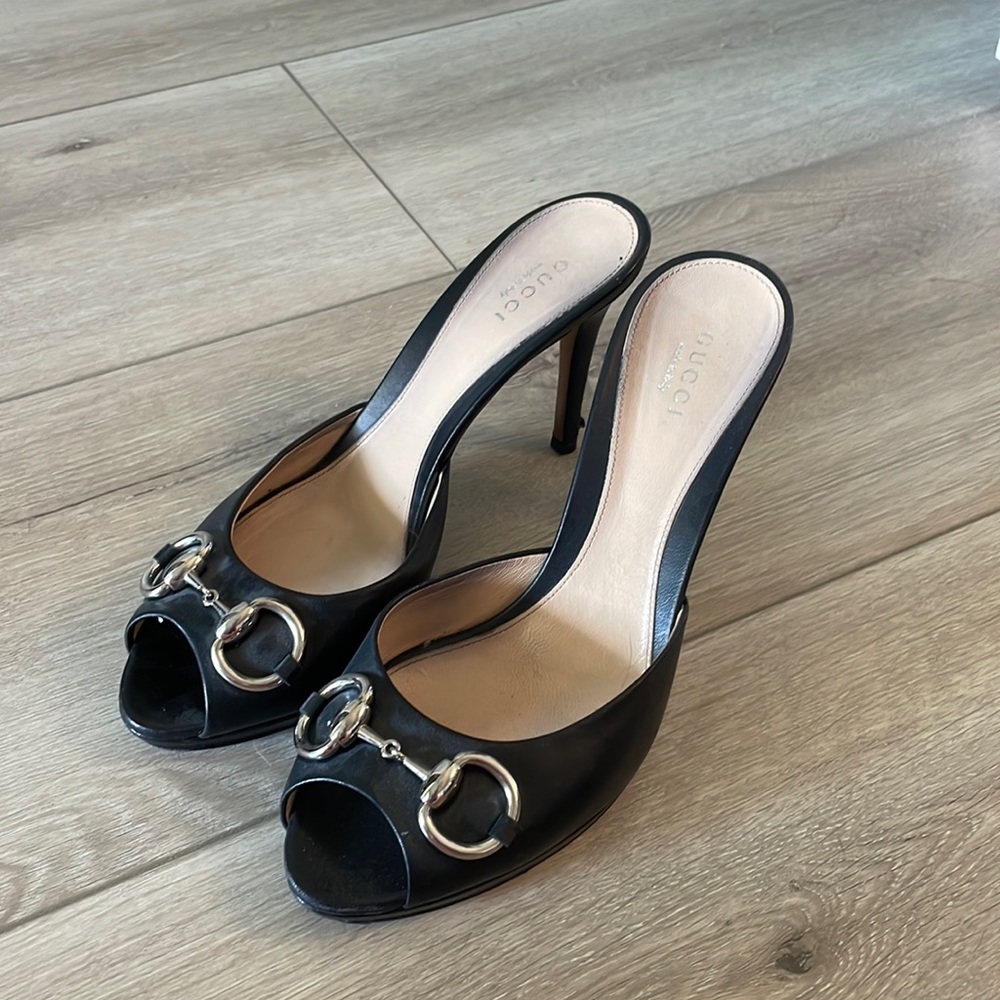 Black Gucci heels from Italy